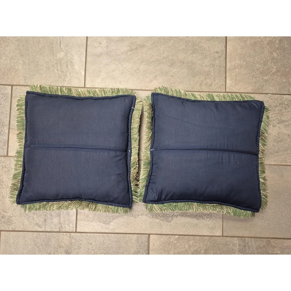 Large Vintage Hand Painted Beer Dog Throw‎ Pillow Set Boy Girl Pair Irish Gift